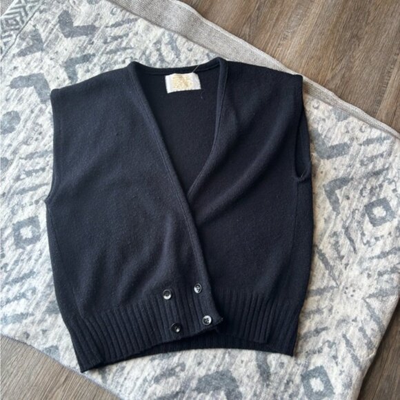 Vintage (like) Babaa/Ozma like Cropped Button Front SweaterVest top XS/S EUC - Picture 2 of 16
